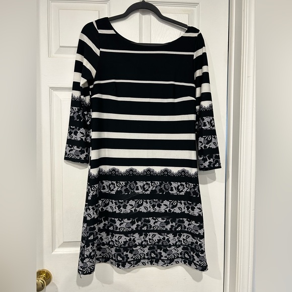 Black/White Dress. Worn once. - Picture 1 of 5